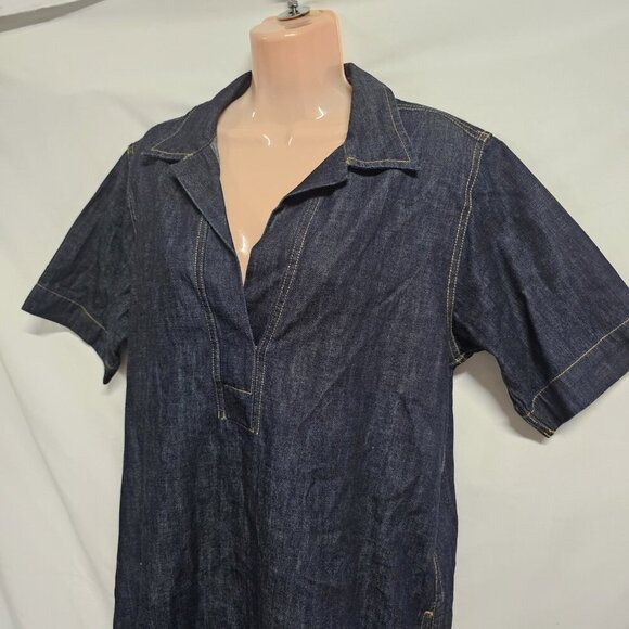 Ralph Lauren Casual Blue Denim Shirt Dress Women Size PL Cotton - Picture 8 of 13
